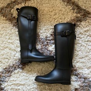 Authentic Burberry Black Rain Boots